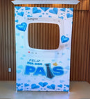 Painel Vazado Retangular Interativo + Estrutura Metálica dia dos pais