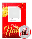 Painel mais estrutura Interativo Para Festas 3d Fotos Feliz Natal 1,5x2,2m