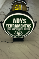 Letreiro iluminado giratorio